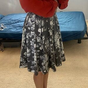 NWT Miia Floral Pleated Midi Skirt for Work sz F